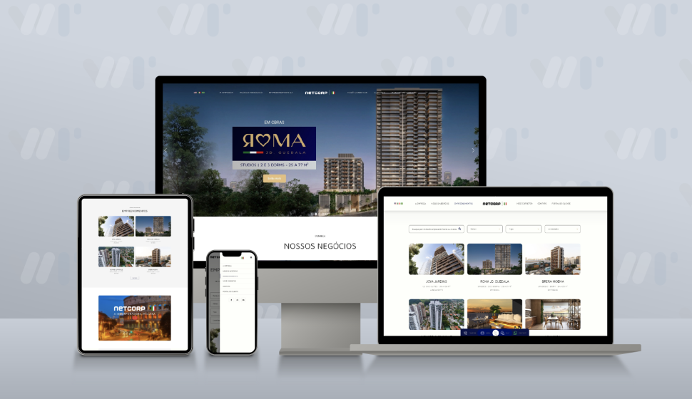 Novo site Netcorp Itália