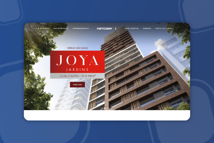 Novo site Netcorp Itália