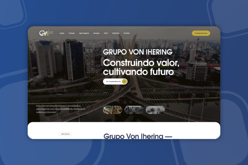Novo site Grupo Von Ihering – GVI